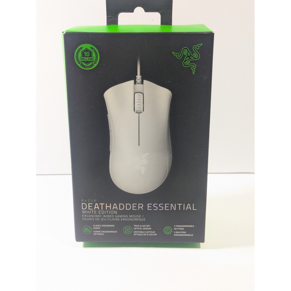 Razer DeathAdder Essential Wired Gaming Mouse White
